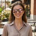 The Fresh Polarized Classic Round Style Tip Pointed Sunglasses Vintage Trendy FR16124P