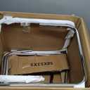 Rattan Dining Chairs Set of 2, Modern Dining Room Chairs with Solid Wood for Kitchen Living Room, Mid Century Comfy Dining Table Chairs, Upholstered Faux Leather Brown