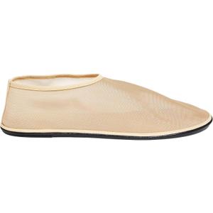 Mesh Sock Ballet Flats for Women Nylon Tulle Slip on Mary Jane Flats Sheer Comfortable Casual Dress Ballerina Shoes (8.5, Nude)