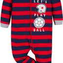 Gerber Baby Boy's 4 Pack Sleep 'N Play Footie, Sports Blue, 3-6 Months