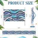 Cinnvoice 20ft Wave Beach Windscreen Set Long Privacy Screen with 6 Hardwood Poles Rubber Mallet and Carry Bag Portable Beach Windscreen Wind Blocker for Summer Outdoor Sand Wind Protection
