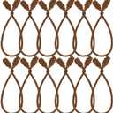 Shappy 12 Pieces Christmas Garland Ties for Banister Christmas Decorative Reusable Flexible Twist Ties for Garland Staircase Home Decoration Holiday Craft Wrapping (Brown)