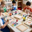 6 Pack 8 x 8 Inch Wood Panel Boards, Unfinished Wooden Canvas Panels Boards for Painting, Drawing, Canvas. DIY Crafts Projects, Arts Use with Oils, Acrylics