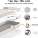 Vooii Compatible with iPhone 14 Pro Case, Liquid Silicone Upgrade [Camera Protection] [Soft Anti-Scratch Microfiber Lining] Shockproof Phone Case for iPhone 14 Pro 6.1 inch - Stone
