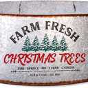 Hallops Galvanized Christmas Tree Collar - Large to Small Christmas Tree Base Cover. Adjustable Metal Skirt, Christmas Decor (Original, Super Oversize)