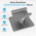 Heavy Duty Starlink Performance Gen 3 Marine Mount, Ybervont Stainless Steel Starlink Performance Roof Flat Mount Kit, Fits Boat, RV for Extreme Climates