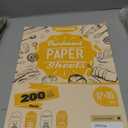 200 PCS Unbleached Parchment Paper Sheets for Baking 12x16 Inches, Non-Stick and Non-Toxic Pre-cut Parchment Sheets for Oven, Cooking, Grilling, Air Fryer and Steaming - Fit for Half Sheet Pans (Brown)