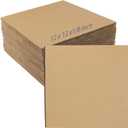 60 Pack 12 x 12 x 1/8 Inch Corrugated Cardboard Sheets, 3mm Thick Cardboard Squares, Flat Packaging Inserts for Shipping, Mailing, DIY and Crafts