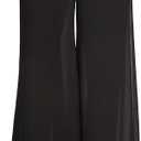 Alex Evenings Women's Straight Leg Jersey Pant with Flowy Georgette Panels, Medium, Black