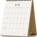 Jotsome Desk Calendar 2026-2027, Small Standing Flip Desktop Calendar From Now to June 2027 for Home and Office, Easy Organizing (Yellow, Small)