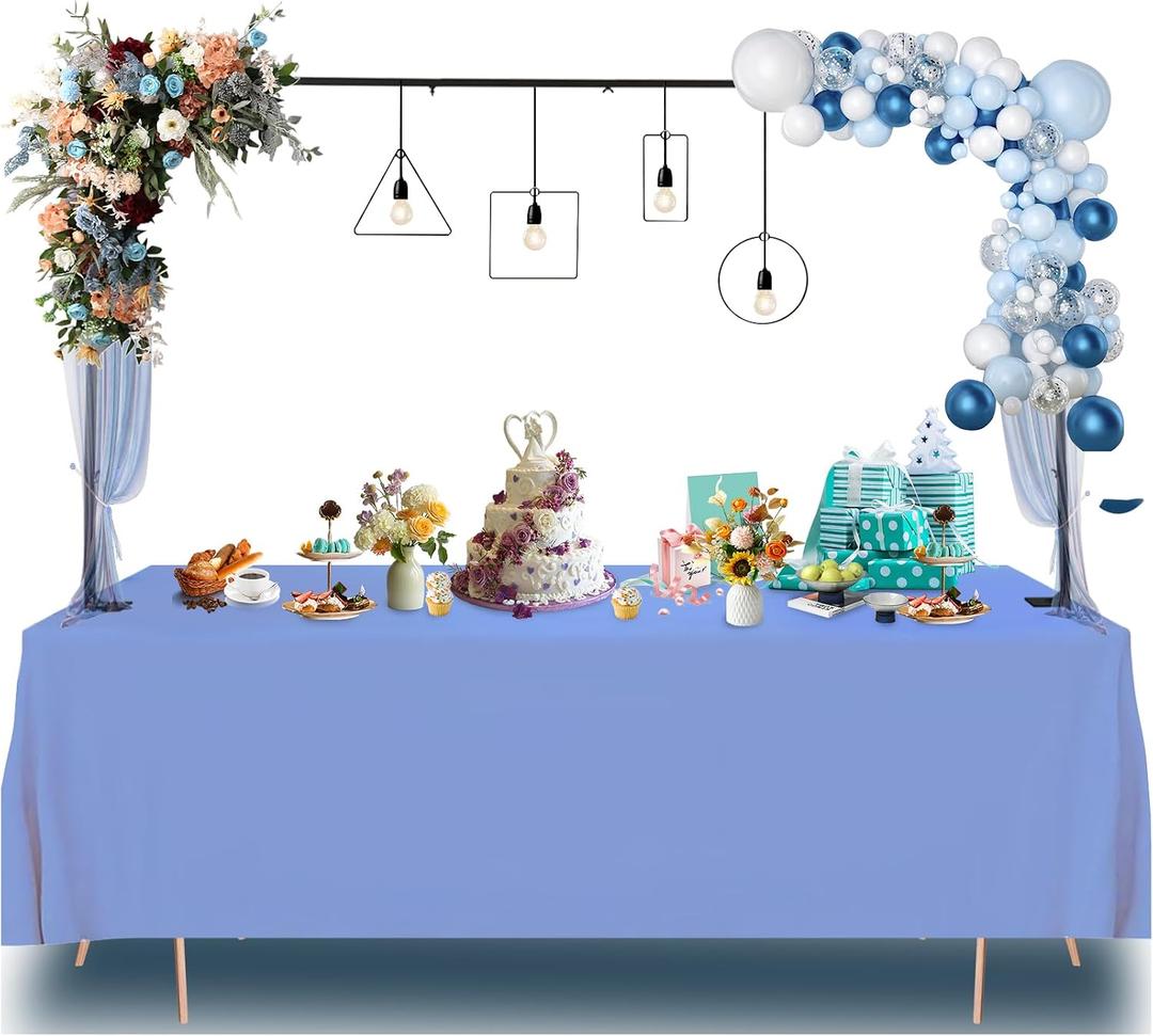 Over The Table Rod Stand with Clamps,Upgraded Clamps strength-Adjustable 28"-42" Tall 28"-99" Length Metal Table Arch Hanging Rod Stand for Wedding Birthday Party Halloween Christmas Decoration, Desktop thickness below 2.87 inches