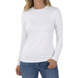 Womens Long Sleeve Thermal Shirts, 2025 Fall Winter Crew Neck Shirt for Women, Stretch Basic Tight Long Sleeve Underwear Tops (White, M)