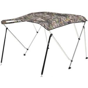 KING BIRD 3-4 Bow Bimini Boat Top Cover Sun Shade Boat Canopy Waterproof 1 Inch Stainless Aluminum Frame 46" Height with Rear Support Poles and Storage Boot 6 Colors -11 Sizes (camouflage)