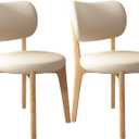 Solid Wood Dining Chairs Kitchen Chairs Set of 2 Mid Century Modern Dining Chairs with Wooden Frame and Upholstered Farmhouse Dining Room Chairs for Kitchen,Living Room