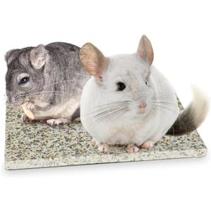 Chinchilla Cooling Stone Durable Cool Down Easy Clean in Hot Summer for Rabbit Hamster Guinea Pig Chinchilla Kitten Small Animals Spots of Gold-Grey
