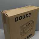 DOUKE 22qt Medicine Organizer Storage Box - Plastic First Aid Box Empty with Lid, Stackable Medical Container with Handle & Wheels, Sturdy BPA-Free Case with Tray for Medication & Supplies