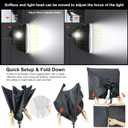 LINCO Lincostore Photo Video Studio Light Kit AM169 - Including 3 Color Backdrops (Black/White/Green) Background Screen