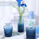 TBWIND 24Pcs Blue Glass Bud Vases Set, Small Vases for Flowers, Perfect for Centerpieces at Parties, Baby Showers, Weddings, Events, Graduation Season, Great Gifts for Office & Home Décor