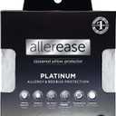 AllerEase Platinum Allergy Defense Particles Proof Temperatur Balancing Luxurious Plush Fabric Machine Washable Durable Zippered Pillow Protector, Standard/Queen Size, White