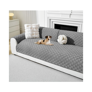 Deep Dream Velvet Couch Cover for Dogs Washable, Sectional Couch Covers, Anti Slip Sofa Covers for 3 Cushion Couch Pet Friendly, Sofa Slipcovers for Dogs Pets Kids (Dark Grey, 86"x 136")