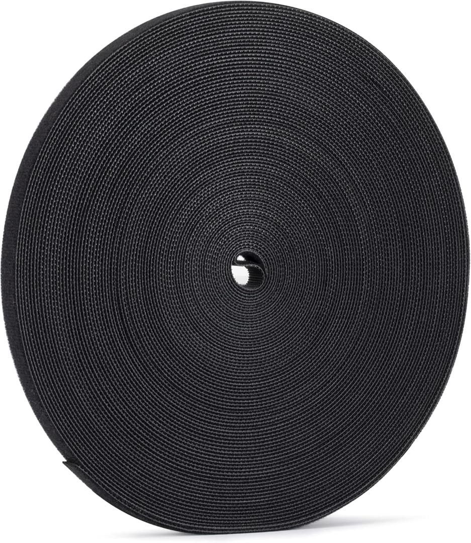 1/2 inch Reusable Fastening Tape Cable Ties Double-Sided Hook-and-Loop Cable Management Tape (Black 25 Yards) 1/2 inch Reusable Fastening Tape Cable Ties Double-Sided Hook-and-Loop Cable Management Tape (Black 25 Yards)