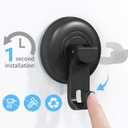 3 x Suction Cup Hooks for Shower, Powerful Vacuum Suction Cup Hook for Towel, Robe, Loofah, No Hole Punched, Reusable Bathroom Towel Hooks, Black, 4 Pack