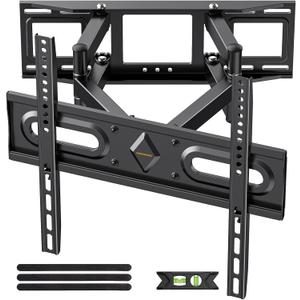 IWORKBOARD 50 55 65 inch Full Motion TV Wall Mount for 32-70 inch TV Bracket, Dual articulating Arms Mount, Tilt Swivel Extension Level, Max VESA 400x400mm, 16" Studs, 110 lbs,Fit Most 40 43 50+ TVs