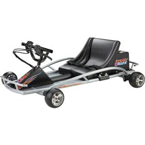 Razor Ground Force - Electric Go-Kart for Ages 8+, Up to 12 MPH, Up to 40 Minutes of Continuous Use, Variable Speed Throttle, 24V Rechargeable Battery (Silver)