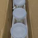 Set of 4 Square Glass Carafe with Lid, 1 Liter Clear Glass Pitcher, Beverage Serveware Carafe for Mimosa Bar, Brunch, Cold Water, Juice, Milk, Iced Tea, Lemonade