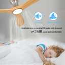 52 Inch Wood Flush Mount Ceiling Fans with Lights and Remote, Dimmable 3 Blade Wood Bedroom Ceiling Fan with Lights Low Profile Ceiling Fans with Light Outdoor Ceiling Fan for Patios Bedroom