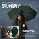 Rain-Mate Windproof Compact Umbrellas for Rain - Strong Reinforced Fiberglass Rib Design & Auto Open & Close - Portable Folding Travel Umbrella - Lightweight & Packable for Women & Men, Easy Collapse