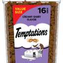 Temptations Cat Treats, Classic Crunchy and Soft Cat Treats, Creamy Dairy Flavor, 16 oz. Tub (EXP 10/01/27)