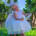 Arshiner Toddler Tutu Dress Little Girls Fluffy Summer Dresses Casual Party Tulle Sundress for Kids (Size 80, White)