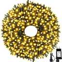 MZD8391 105FT 300LEDs Christmas Lights Outdoor Indoor 8 Modes for Christmas Tree Party Decoration, 100% UL Listed (Warm White)