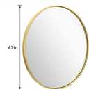 Wall Mirror 42 inch Gold Round Wall Mirror for Entryways, Washrooms, Living Rooms