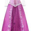 JerrisApparel Womens Princess Costumes Princess Dress Cosplay Dress up (4-6, Purple)