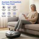 Foot Massager, Shiatsu Foot Massager Machine with Heat & Vibration & Compression for Plantar Fasciitis, Neuropathy - 5 Intensity, 4 Modes, 2 Heat, US Size 11, Relax for Women, Mom, Silver