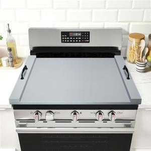 GASHELL Noodle Board Stove Cover with Handles, Multiple Stove Top Cover Board for Electric/Gas Stove Top(Grey), 29.5"L x 22"W