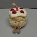 Birthday Cake Plush, 7.9" Cute Birthday Stuffed Animal for Girls, Funny Food Plushie, Soft Cake Toy Gift for Kids
