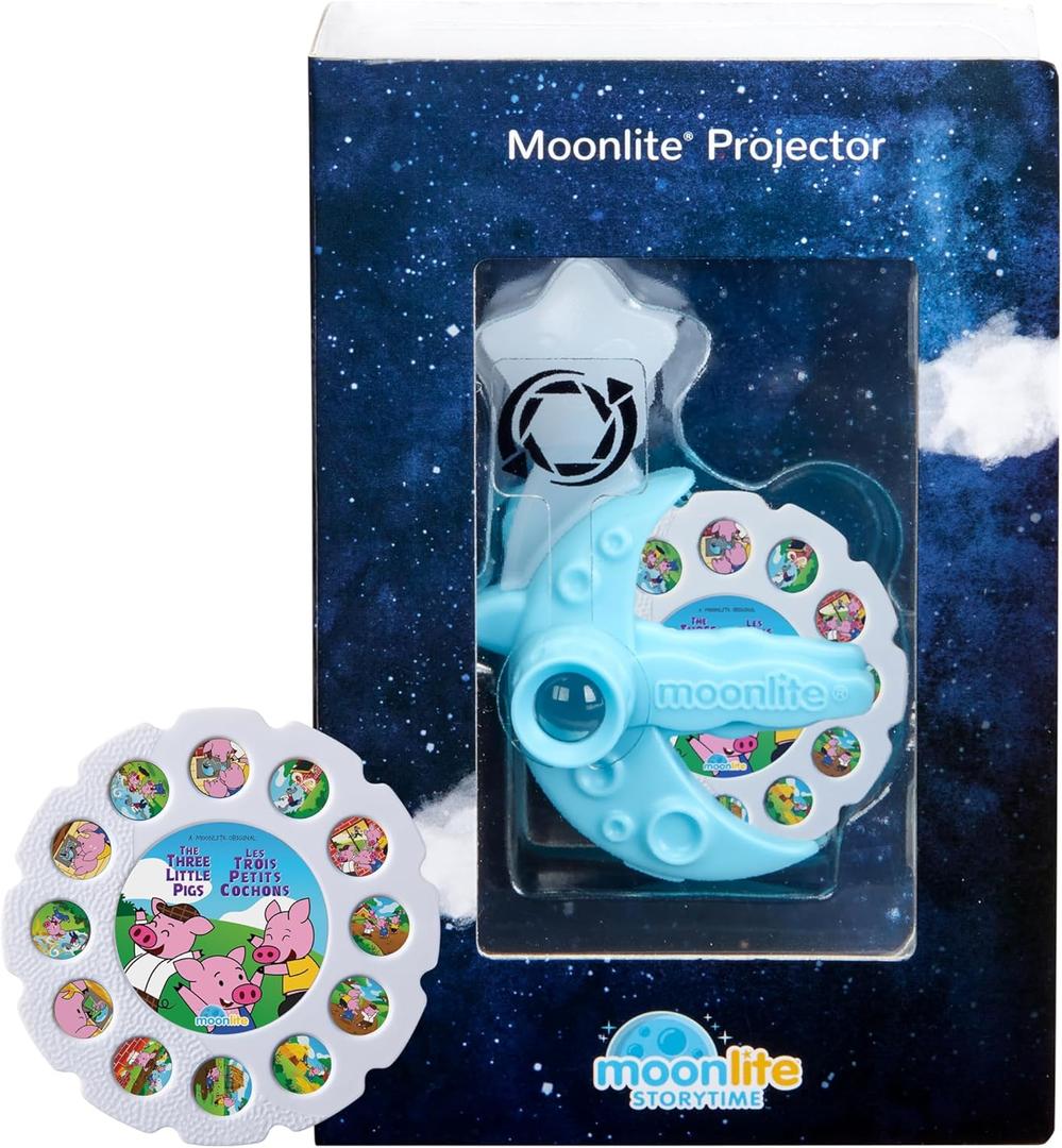 Moonlite Storytime Projector, Magical Bedtime Kids Book Projector for Immersive Reading Experience, Smartphone Compatible Storybook Projector, Interactive Learning Fun for Kids