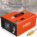 PCP Air Compressor 4500Psi/30Mpa, 350W Oil-Free Fast Fill Pump with Auto Shut-Off, Dual Power 12V DC & 110V/220V AC, Portable Air Pump Paintball, Air Rifle, Airguns HPA Tanks(Compact)