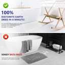 Fast Drying Stone Bath Mats for Bathroom, Non-Slip Diatomaceous Earth Bath Mat, Super Absorbent Bath Mat Stone