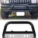 ECOTRIC Bull Bar Compatible with 1998-2004 Toyota Tacoma 1996-1998 Toyota 4Runner 3" Tube Brush Push Grille Guard Front Bumper