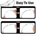 3 Pcs Large Key Ring Hoop Metal Rings for Index Cards Easy to Open and Close Metal Rings for Crafts Book Keychain Key Home Office Photos Files DIY Craft Supplies