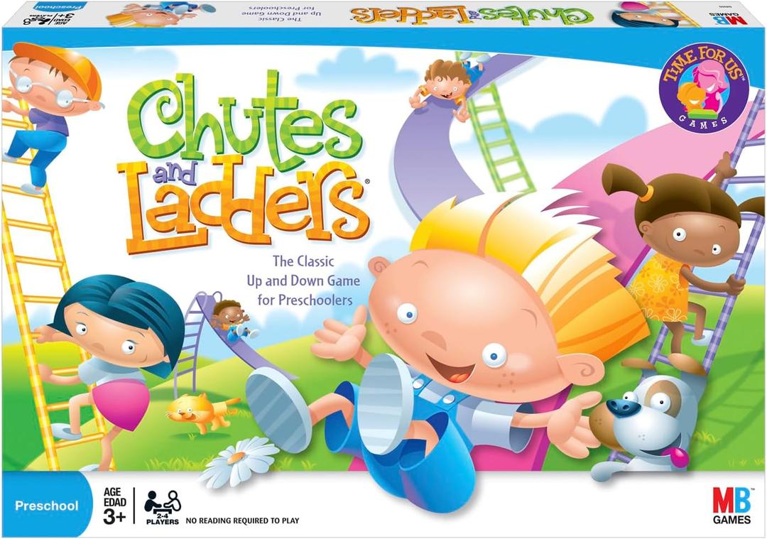 Hasbro Gaming Chutes and Ladders Board Game | 2 to 4 Players | Back to School Gifts for Kids | Preschool Classroom Games | Ages 3+ 