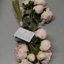 Pink Peonies Artificial Flowers 2 Bouquets Vintage Peonies 18pcs Pink Flowers Artificial for Wedding Decoration Bride Bouquet Faux Crafts Floral Arrangement
