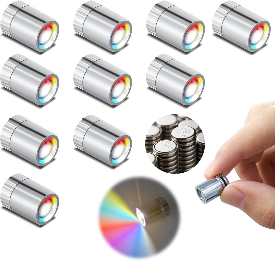 Mini LED Lights, 10 PCS Small Spotlight Battery Operated Tiny SMD Lamp for DIY Craft & Creative Decor. Perfect for Miniatures, Displays, and Custom Projects (Multi Color Changing)