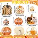 Moucuny Set of 6 Outdoor Fall Thanksgiving Decor for Porch Home Pumpkin, 15.75 inches x 11.81 - 23.62 inches