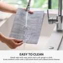 LEXMORE Placemats Set of 4 Vinyl/Plastic Woven Place Mats for Kitchen Table Indoor/Outdoor Washable Placemat Wipeable Dining Table Mats(A-Gray)