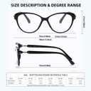 2 x 3 Pack Fashion Cat Eye Reading Glasses Women, Ladies Cateye Anti Blue Light Readers, Cute Anti Glare/UV Eyeglasses (Transparent,black,purple)